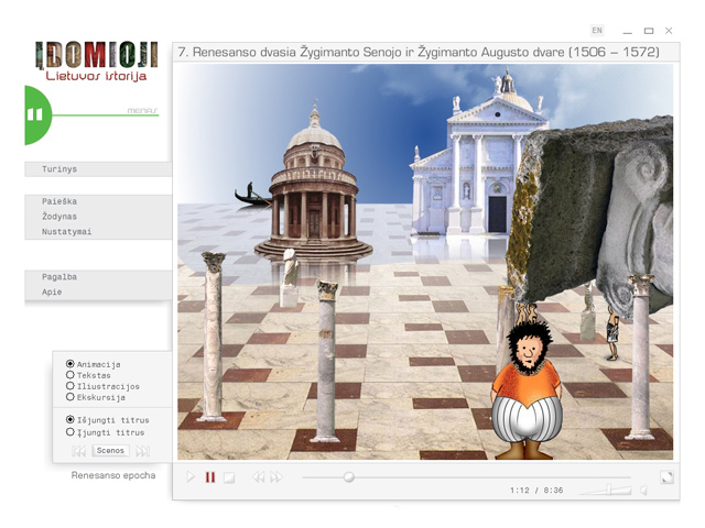 �domioji istorija. Menas